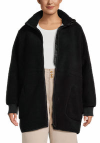 Elegante Winter-Fleecejacke für Damen - Alise in Schwarz