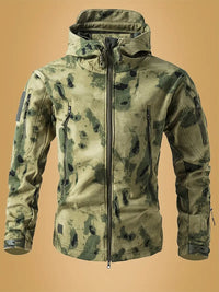 Jeffrey | Armee-Pullover mit Hohem Kragen in Green Camo