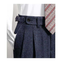 Alexander | Vintage Stilvolle Tweedhose in Blau