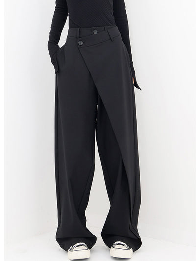 Asymmetrische Weite Damenhose mit Doppelknoten – Noa