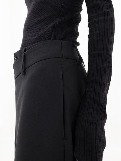 Asymmetrische Weite Damenhose mit Doppelknoten – Noa
