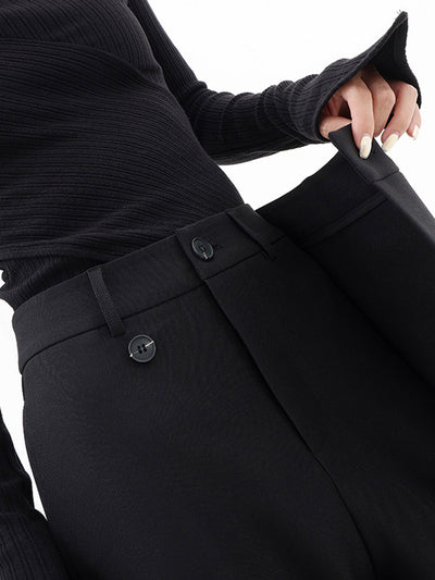 Asymmetrische Weite Damenhose mit Doppelknoten – Noa