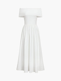 Brynhilde | Damen Elegant Vintage Kleid | Maxi in Weiß