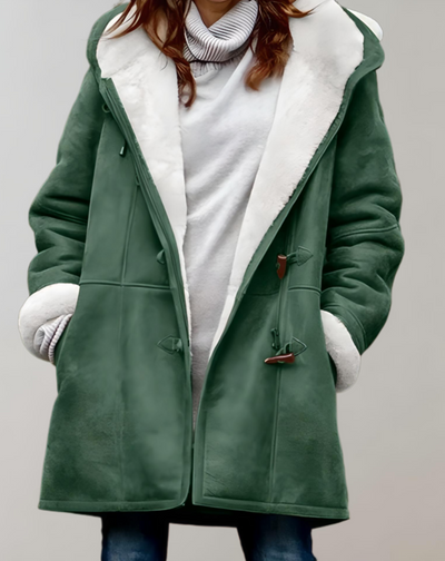 Aster -  Lange und übergroße Jacke für Damen mit Innenimitat jacke