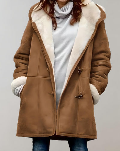 Aster -  Lange und übergroße Jacke für Damen mit Innenimitat jacke