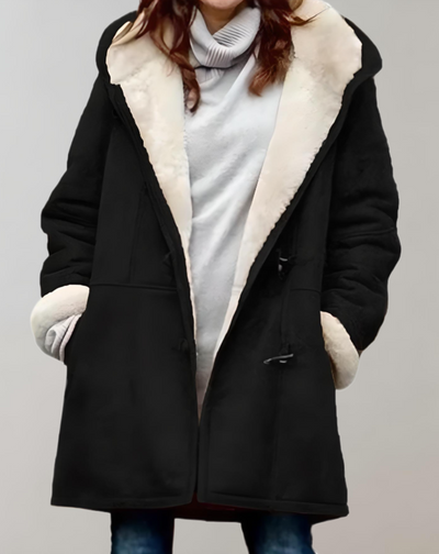 Aster -  Lange und übergroße Jacke für Damen mit Innenimitat jacke