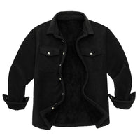David | Stylische Holzfäller-Jacke Herren robust & warm in Schwarz