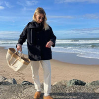 Vintage & Stilvolle Winterjacke - Lieke in Schwarz