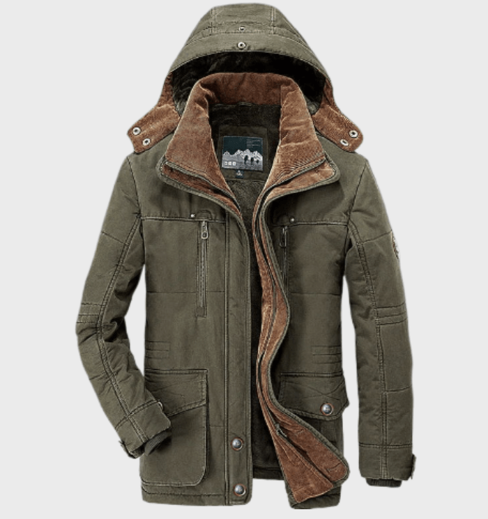 Herren Winterjacke | Kapuzenparka Mit Warmem Innenfutter