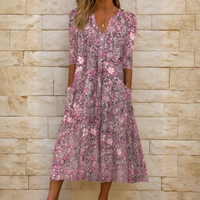Lirenne - Soft-Touch-Midikleid in Rosa