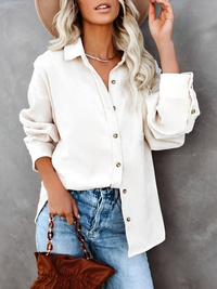 Valentina - Elegante Cord-Jacke in Weiß