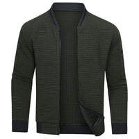 Herrenjacke mit Reißverschluss – warm und stilvoll für den Winter in Grün