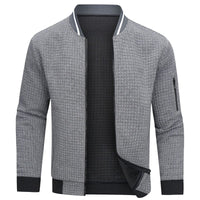 Herrenjacke mit Reißverschluss – warm und stilvoll für den Winter in Grau