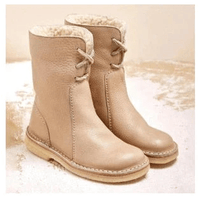 Bergstiefel - Warm und modisch in Creme weiß