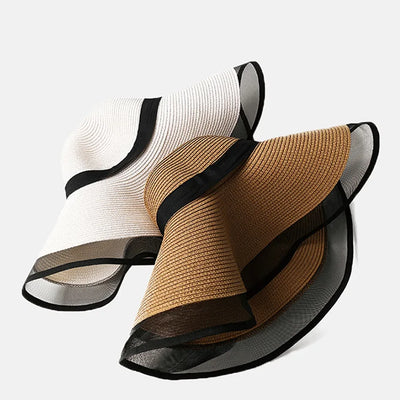 Große Krempe Strohhut Temperament Mode