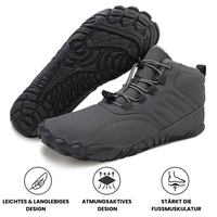 Flexibler & Wasserdichter Winter-Barfußschuh in Grau