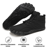 Flexibler & Wasserdichter Winter-Barfußschuh in Schwarz