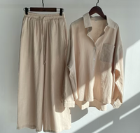 Madeleine - Sommerset aus Leinen in Beige