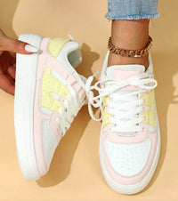 Damen Sneaker – Modische Turnschuhe im Farbmix mit Bequemer Sohle in Regenbogen 2
