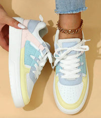 Damen Sneaker – Modische Turnschuhe im Farbmix mit Bequemer Sohle in Regenbogen