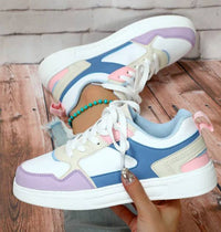 Damen Sneaker – Modische Turnschuhe im Farbmix mit Bequemer Sohle in Regenbogen 3