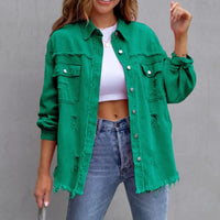 Modische Jeansjacke für Frauen - Billie in Grün