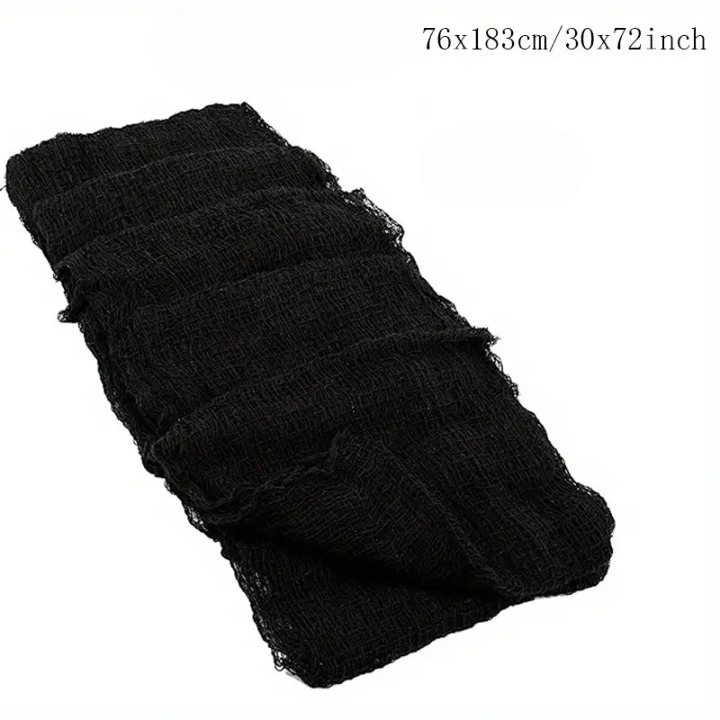 Schwarzes Halloween-Spuktuch – Gruseliger Stoff für die Innen- und Außendekoration