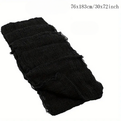 Schwarzes Halloween-Spuktuch – Gruseliger Stoff für die Innen- und Außendekoration