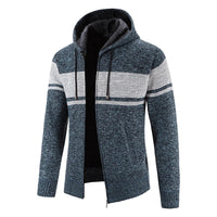 Bequeme Strickjacke für Männer - Han in Blau-Weiß