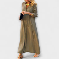 Hannalore - Bequemes Maxikleid in Braun
