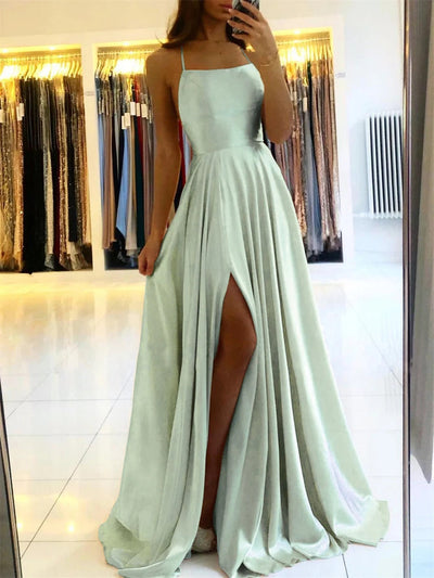 Leicht fallendes Maxikleid mit Seitenschlitz – Selina