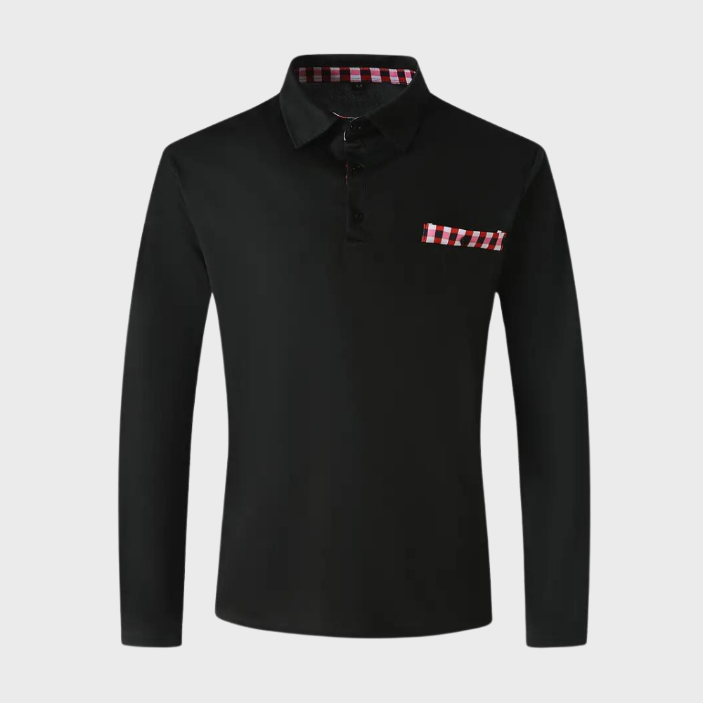 Langärmeliges Poloshirt für Herren