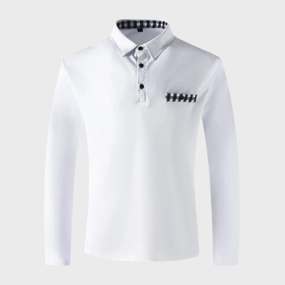 Langärmeliges Poloshirt für Herren