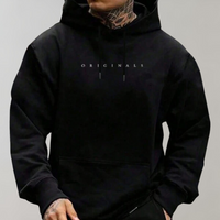 David | Herren Casual Kapuzenpullover in Schwarz