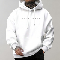 David | Herren Casual Kapuzenpullover in Weiß