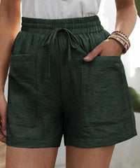 Lotta | Luftige Paperbag-Shorts in Grün