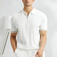 Henry | Weiter Kragen Regular-Fit Poloshirt in Weiß