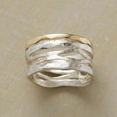 Benedikta – Gewellter Bicolor-Ring