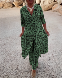 Loanna - Geometrische Eleganz Set in Grün