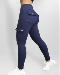 Levi – Damen Stretch Cargohose in Dunkelblau