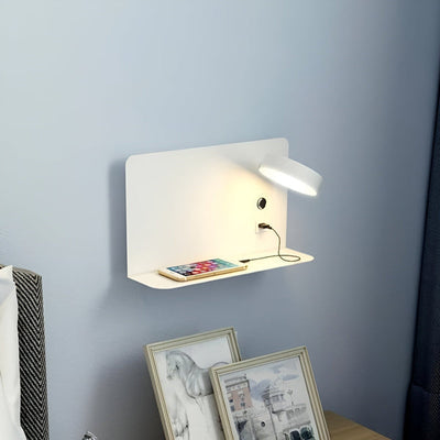 LED-Wandlampe mit USB-Ladegerät und Schalter - GlowPort