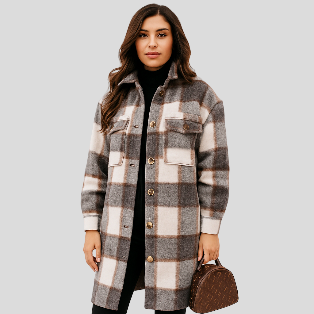 Megan | Karierte Wolljacke