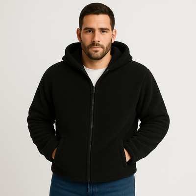 Falko | Fleecegefütterte Winterjacke mit Kapuze für Herren