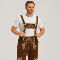 Herren Lederhose Vintage – Traditionelle Tracht für das Münchner Oktoberfest in Braun