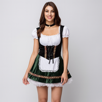 Kurzes Dirndl Kleid – Bayerisches Trachtenkleid für Frauen in Grün