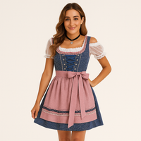 Dirndl Damen Festlich – Hochwertiges Trachtenkleid in Dunkelblau Rosa