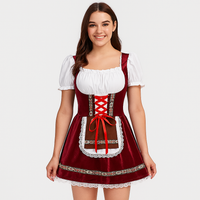 Kurzes Dirndl Kleid – Bayerisches Trachtenkleid für Frauen in Samt