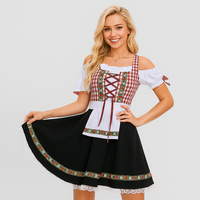 Elegantes Dirndl Damen – Mit Spitzenbesatz & Rückenschleife im traditionellen Bayern-Stil in Rosa