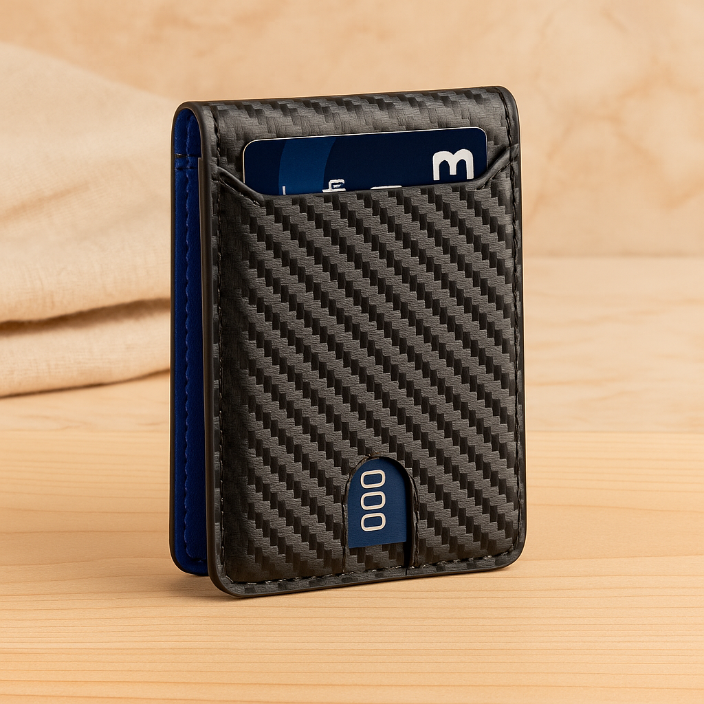 Carbonfaser Bifold Geldbörse – Schlanker RFID-blockierender Kartenhalter