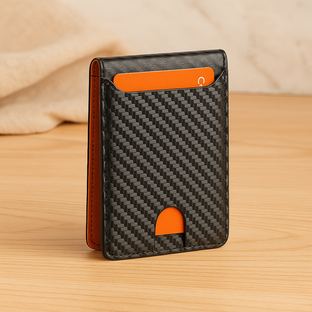 Carbonfaser Bifold Geldbörse – Schlanker RFID-blockierender Kartenhalter
